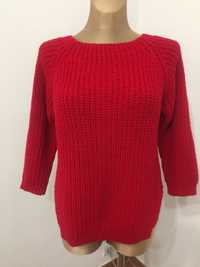 Sweter damski czerwony elegancki