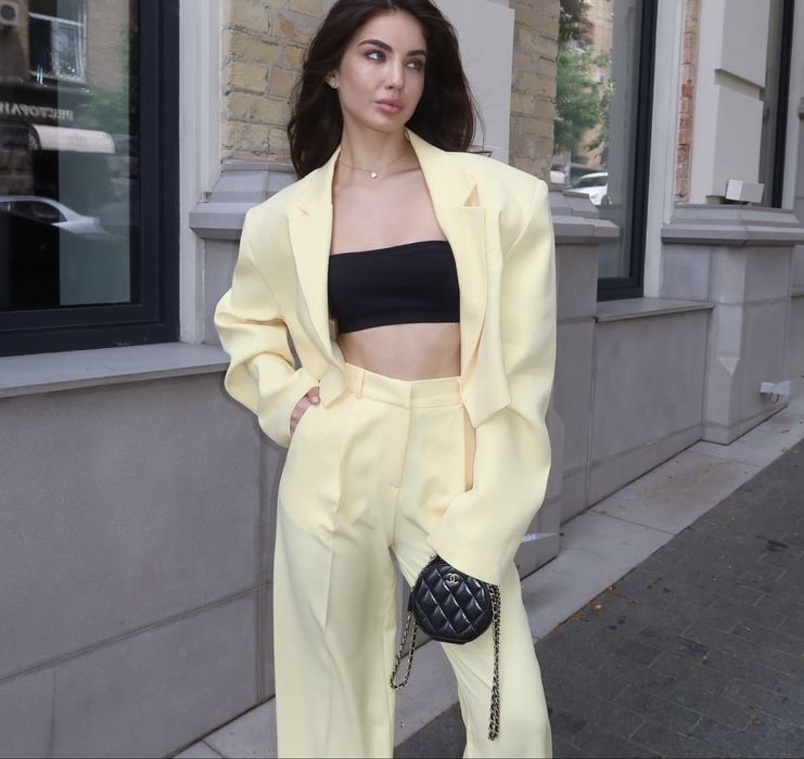 Вкорочений жовтик піджак бренду choco choco