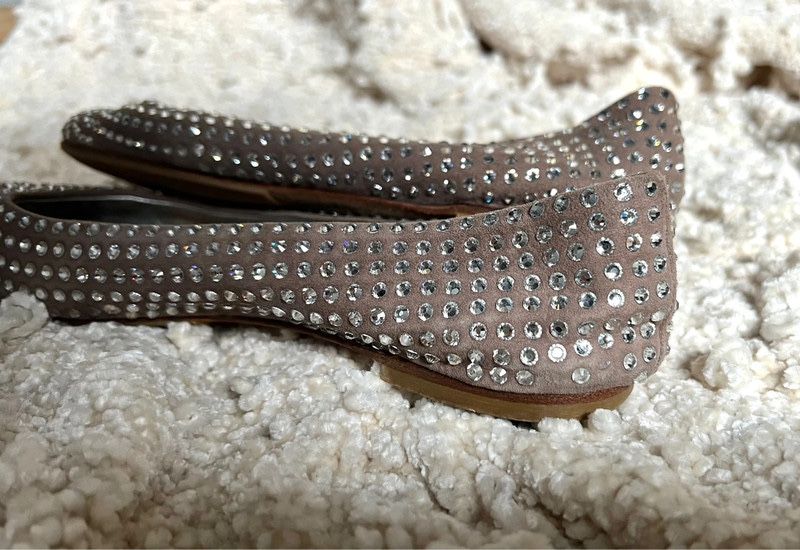 Skórzane baleriny balerinki cyrkonie 36 Giuseppe Zanotti skóra