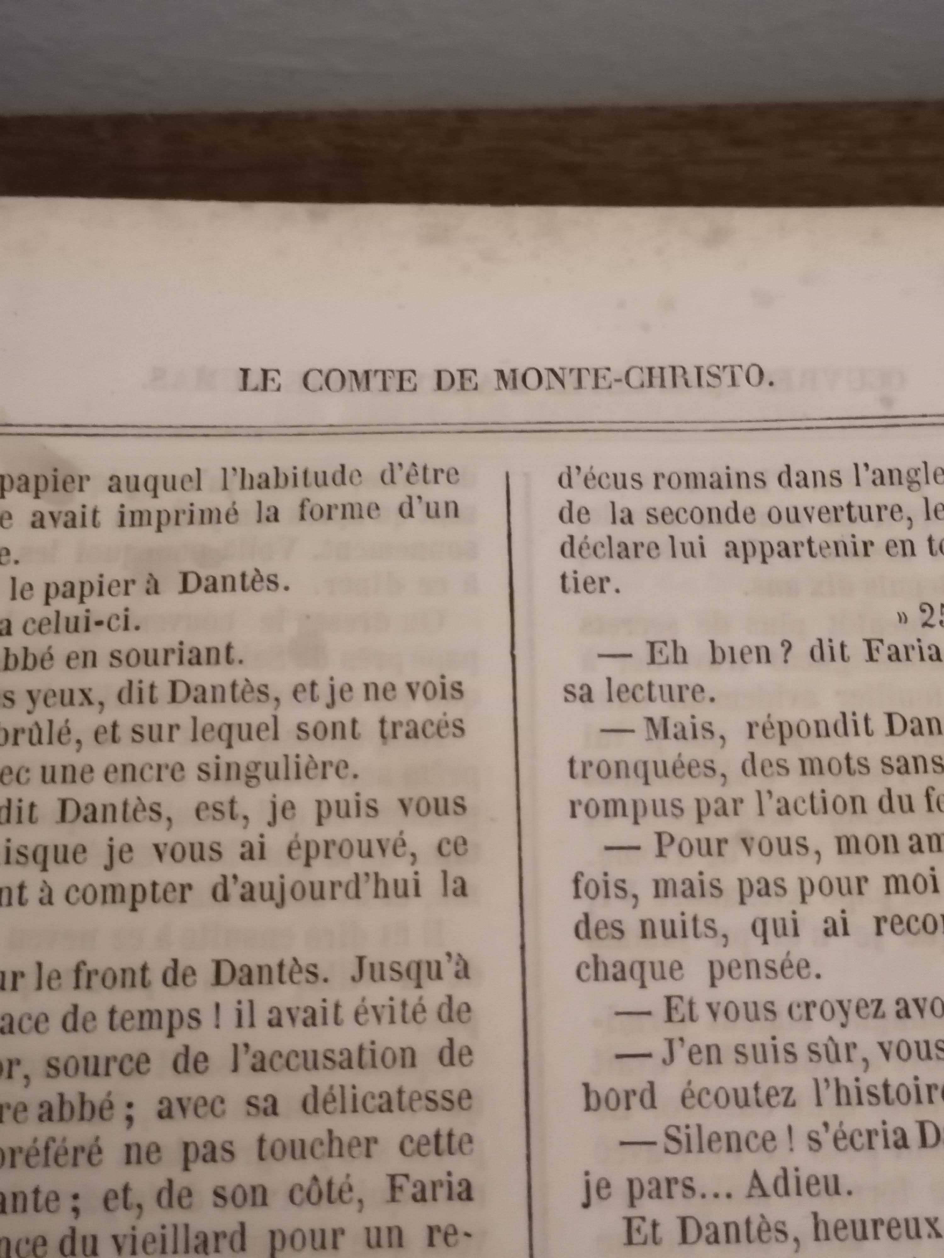 Livro "Le Comte de Monte-Cristo" de Alexandre Dumas de 1846