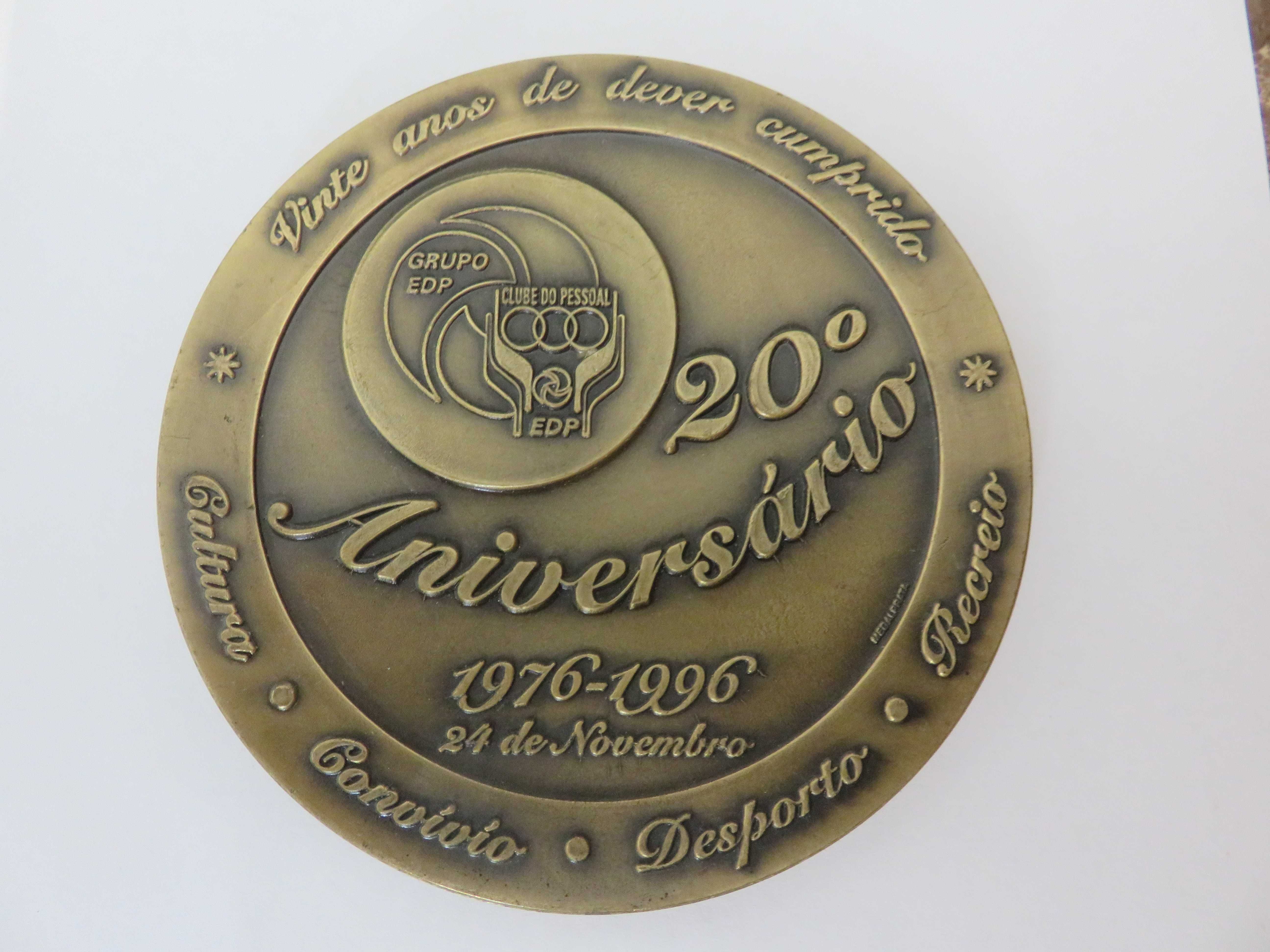 Medalha Aniversário Clube Pessoal EDP em bronze