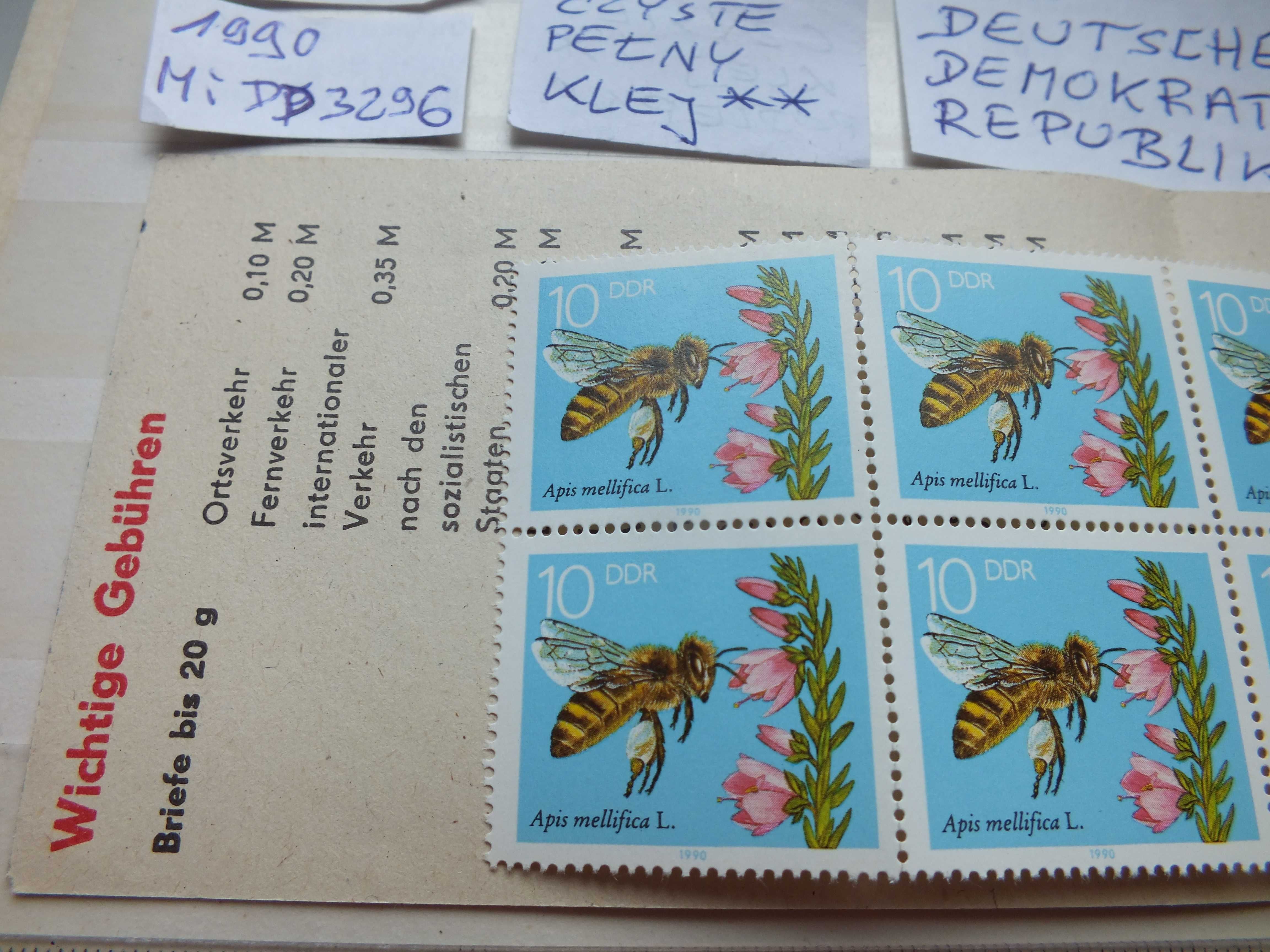 karnet 10szt. pasek znaczki Mi3296 DDR 1990r. Niemcy NRD czyste **
