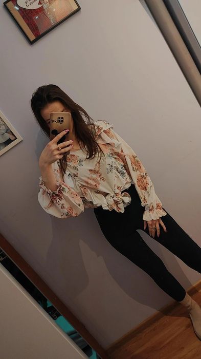 Koszula bluzka w kwiaty