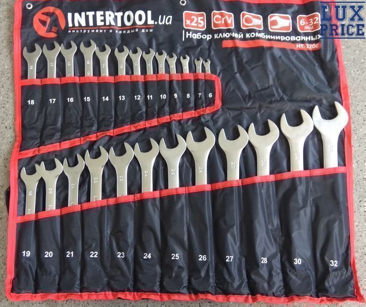 Набор ключей комбинированных 25 ед 6-32 INTERTOOL HT-1200 Набір ключів