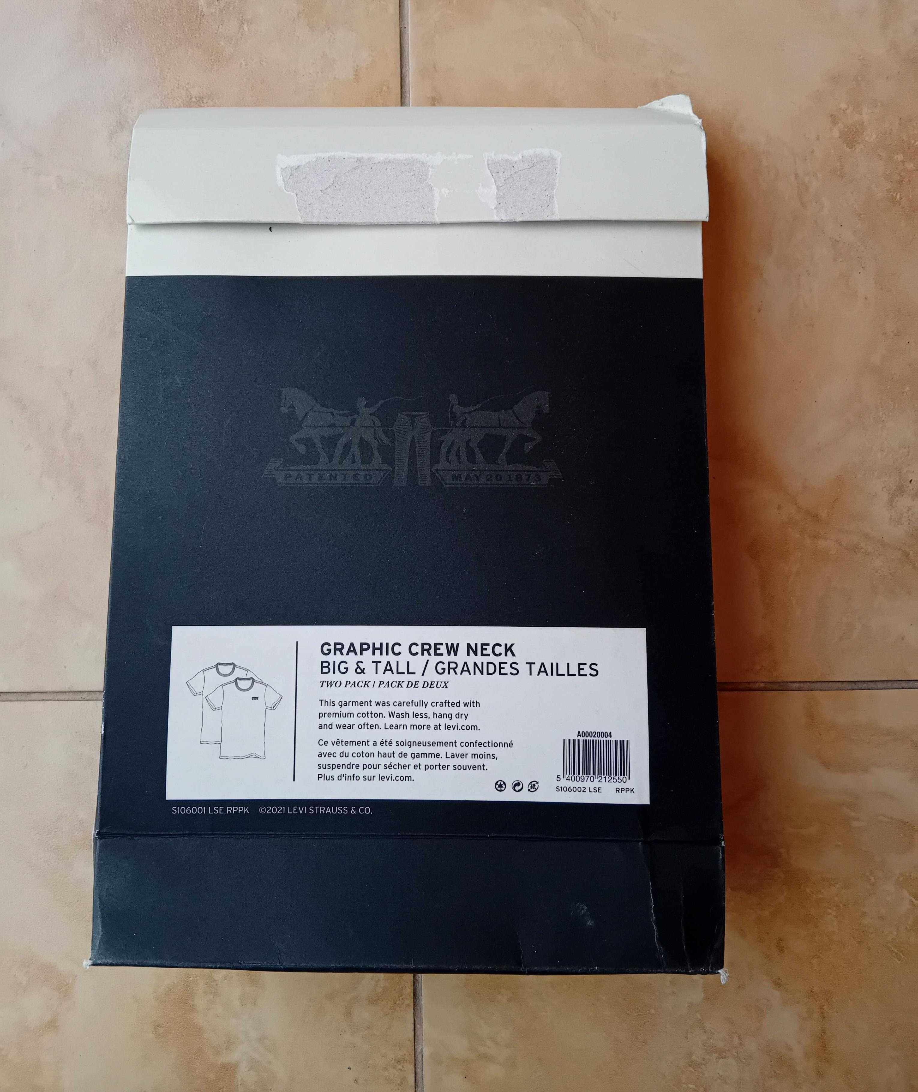 Levi's dwupak t-shirt 2szt koszulki męskie duża xxl jak 3xl