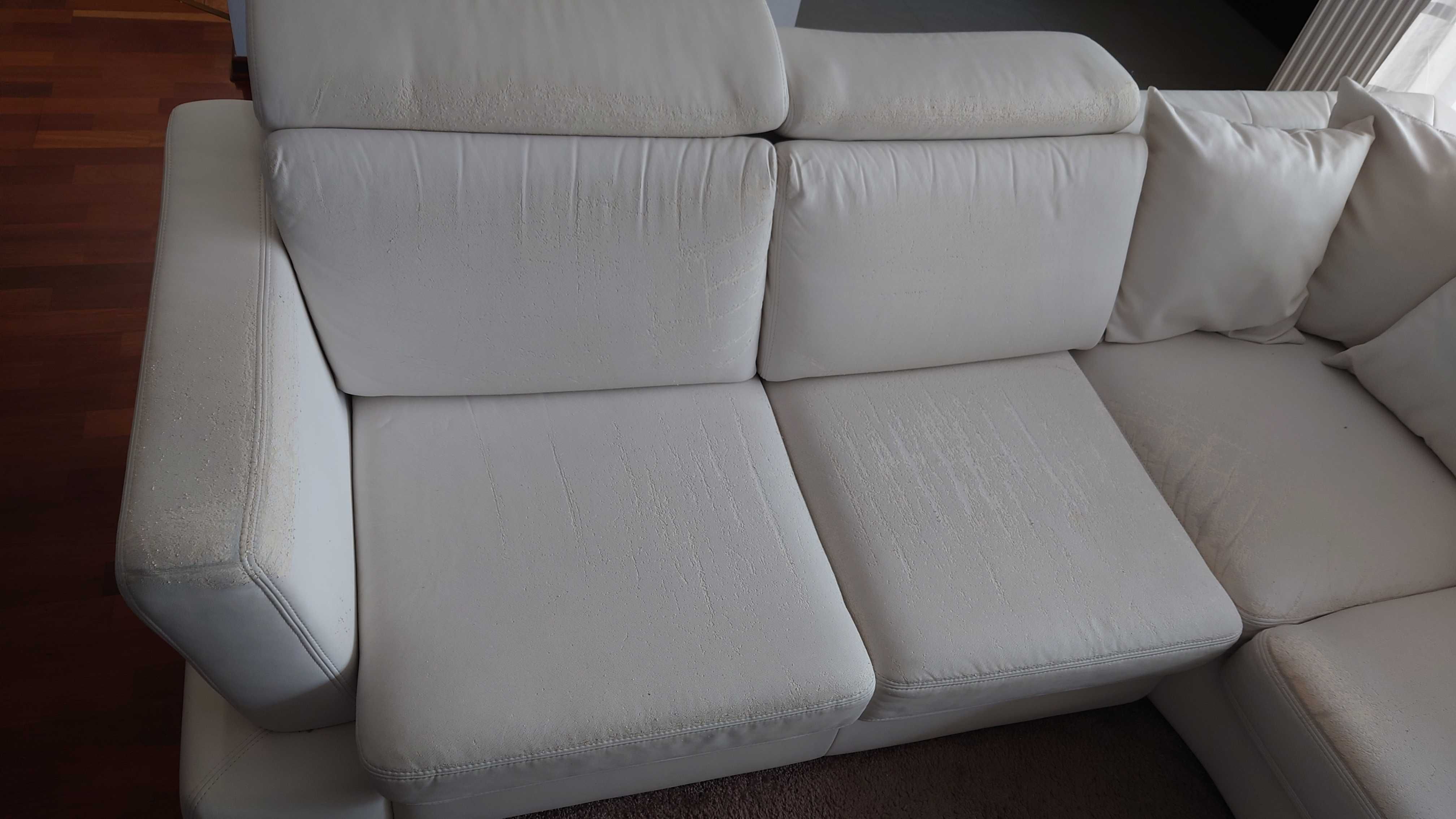 narożnik  250x210 cm funkcja spania, ekoskóra (kruszy się) odbiór 4.08