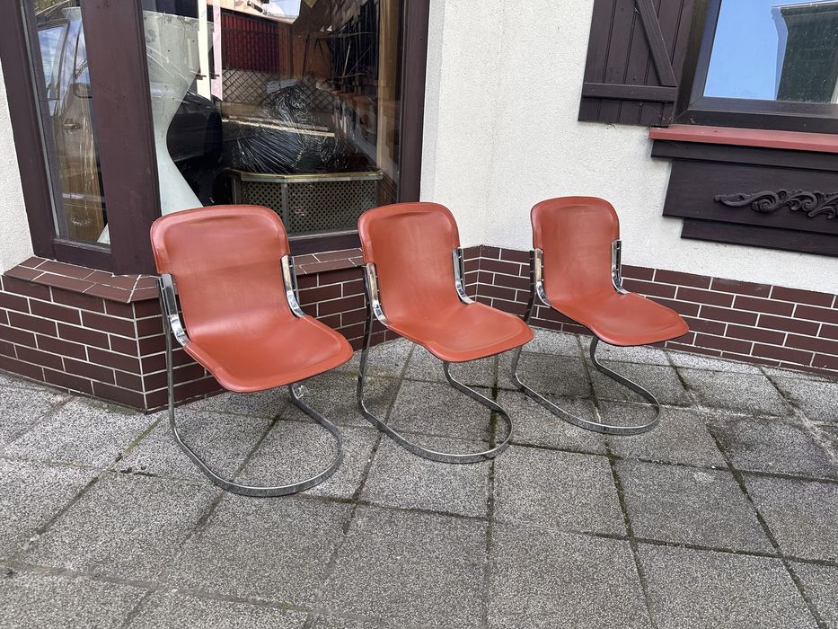 Willy Rizzo dla Cidue krzeslo C2. Wlochy lata 70. Mid century