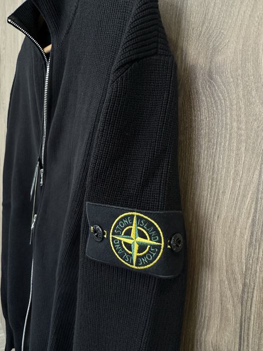 Кардиган Stone Island 8015526D8 Zip Cardigan Black Sweater L CP стон