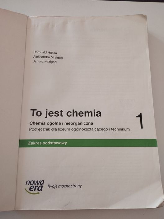 To jest chemia 1 • nowa era • zakres podstawowy