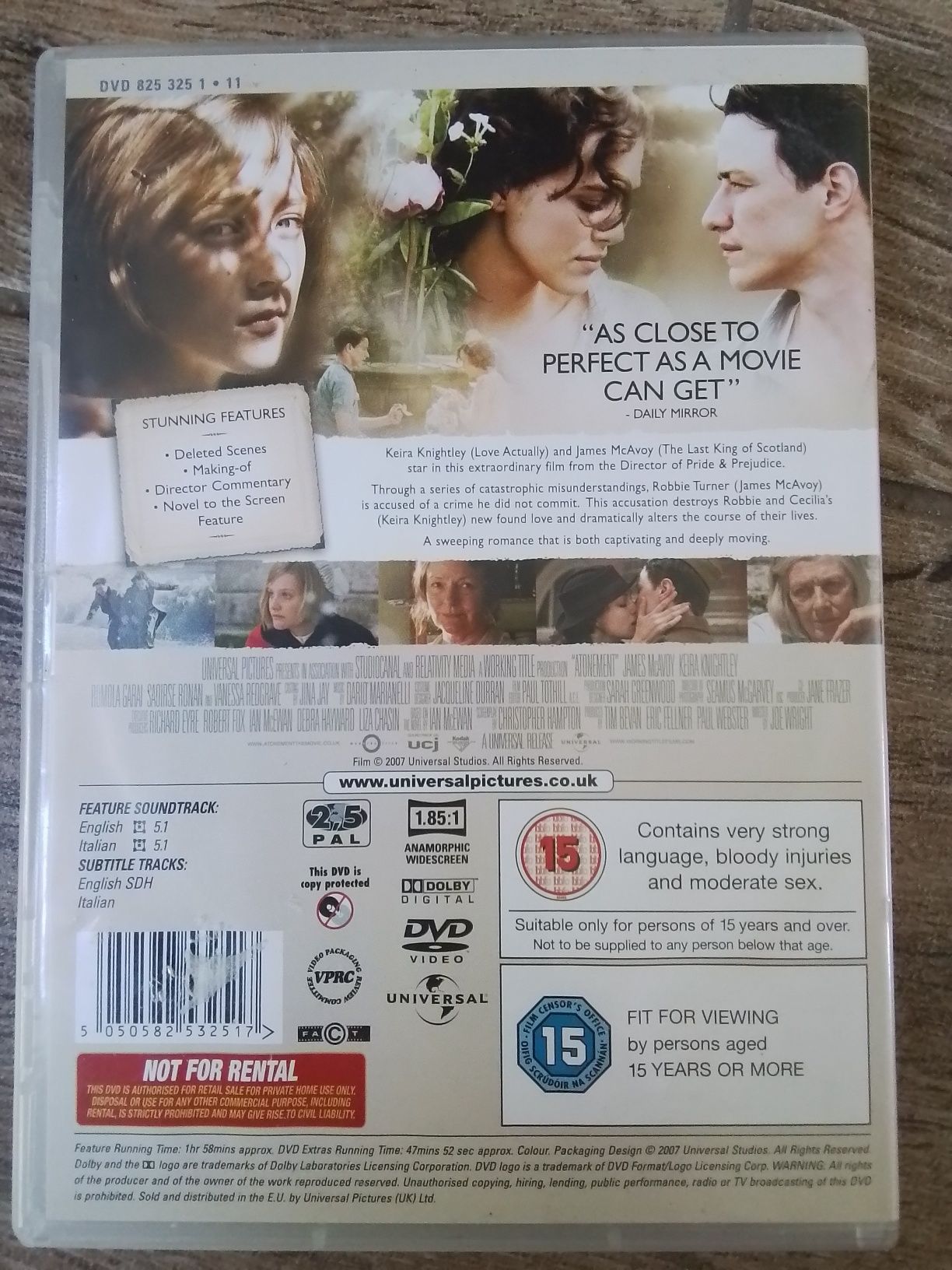 Atonement Pokuta DVD stan idealny