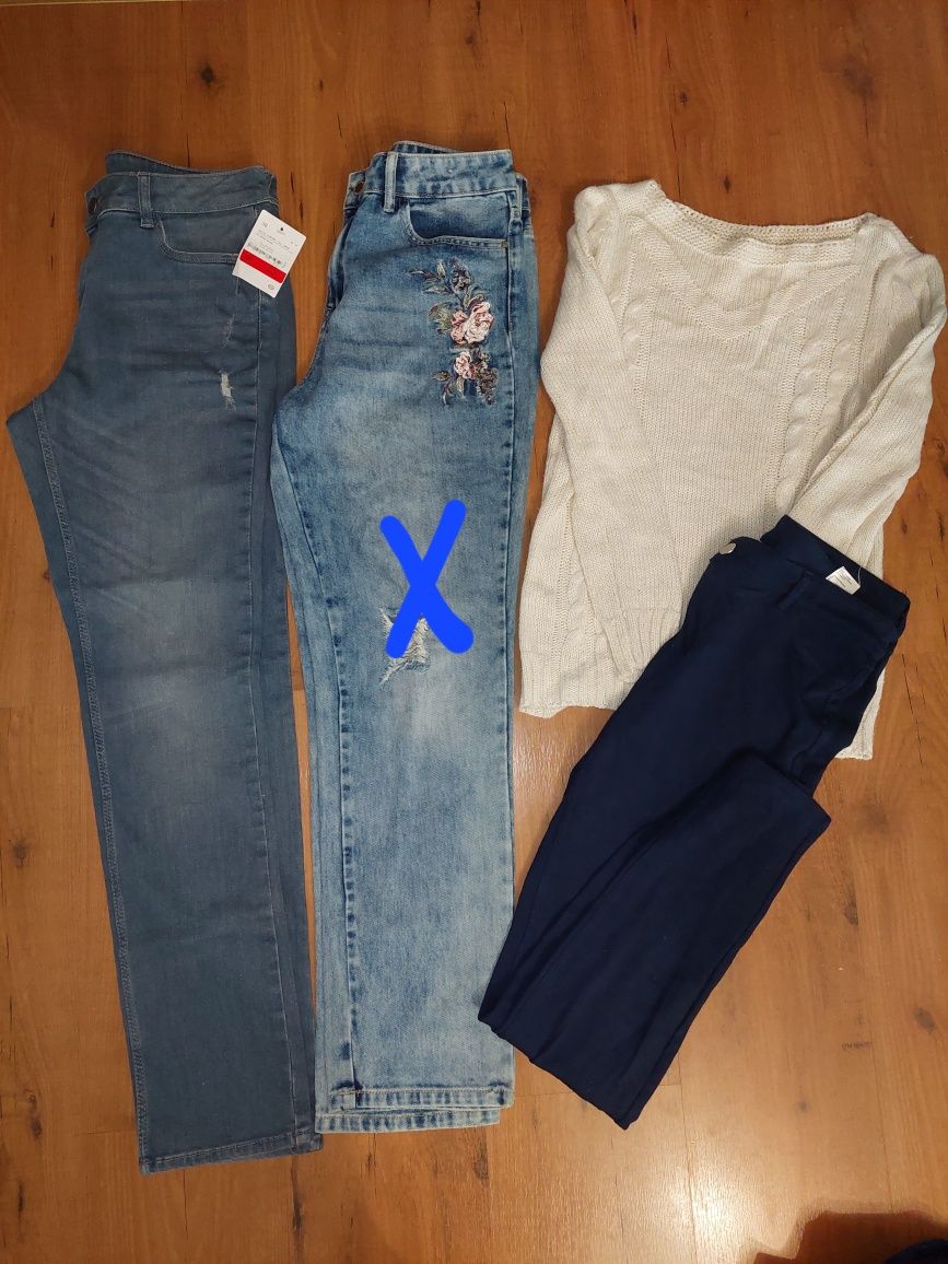 Zestaw komplet ubrań nowe skinny tregginsy 38 M