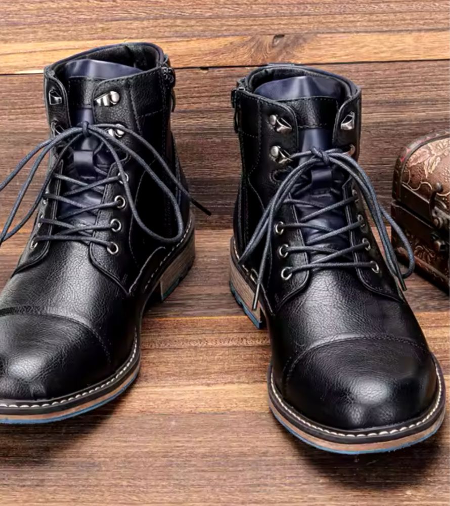 Botki sztyblety skórzane buty męskie obuwie eleganckie casual kozaczki