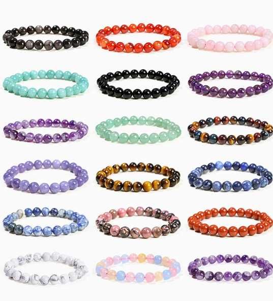 Pulseira Unissexo com Pedras Naturais