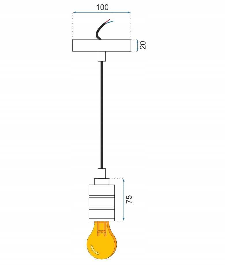 LAMPA SUFITOWA WISZĄCA prawka srebrna chrom minimalistyczna APP346