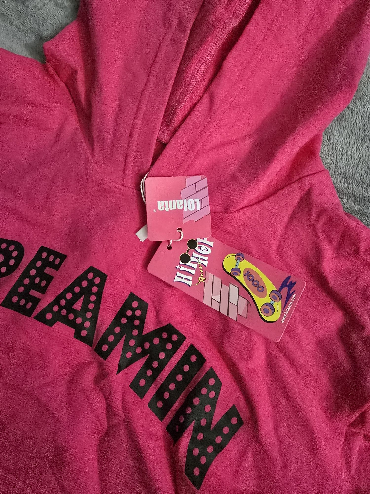 Bluza krótka z kapturem na 140