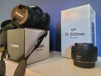 Canon eos200d + efs 18-55mm+ef 75-300mm+ef 50mm f/1.8