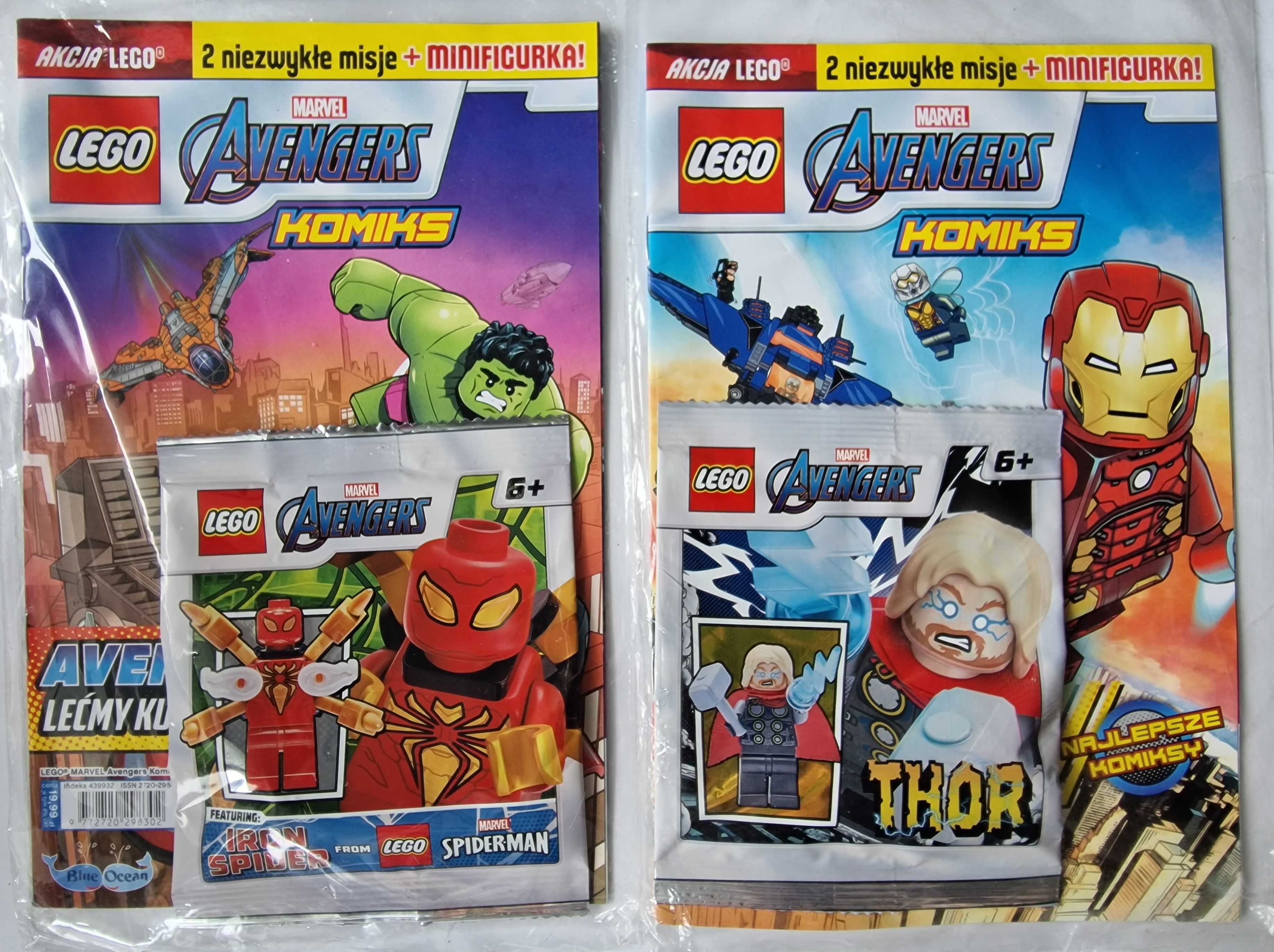 2 X magazyn Lego AVENGERS +minifigurka klocki  THOR Spidermen Loki