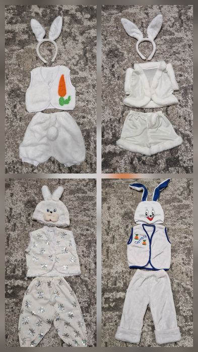 Зайчик, вушка зайця, сніговик, лисичка, свинка, ялинка