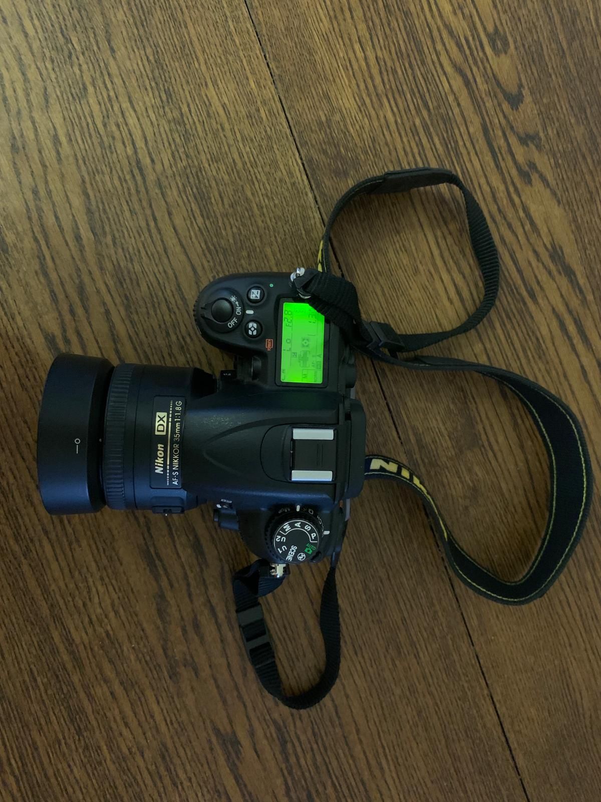 Nikon D7000, obiektyw Nikkor 1.8 35mm, torba, pilot, statyw, filtry