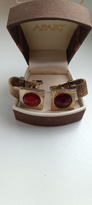 Spinki do mankietow z okresu PRL z lancuszkiem