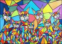 Obraz olejny "Koty" Patrycja Mrozik