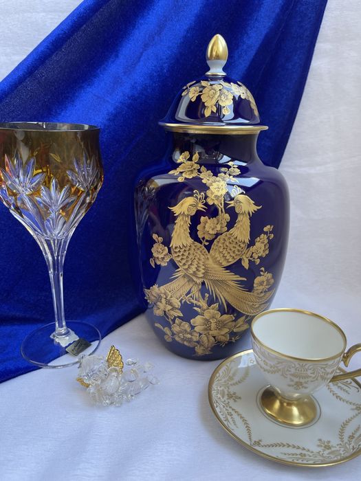 Вазы настоящий кобальт Kaiser,Royal KPM