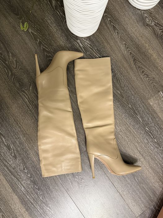 Сапоги женские бежевые