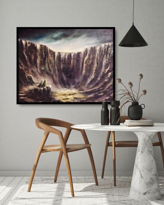 Obraz olej na plótnie "Na krawędzi" 80x60 cm