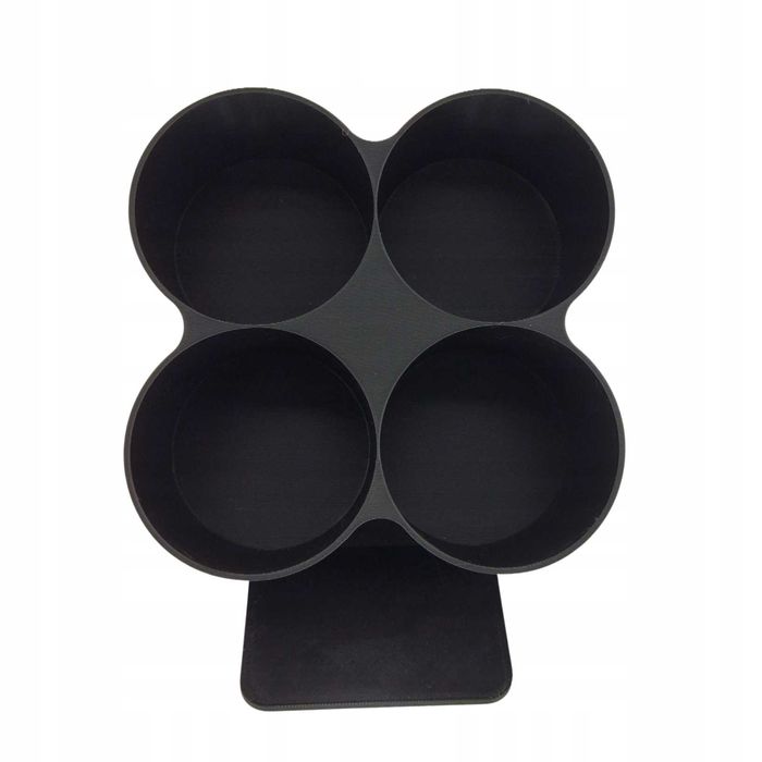 Organizer / stojak na 4 butelki syropów SodaStream – czarny kompaktowy