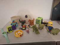 Zestaw zabawek dinozaury sonic zuru super zinks  minionek pilka zoska