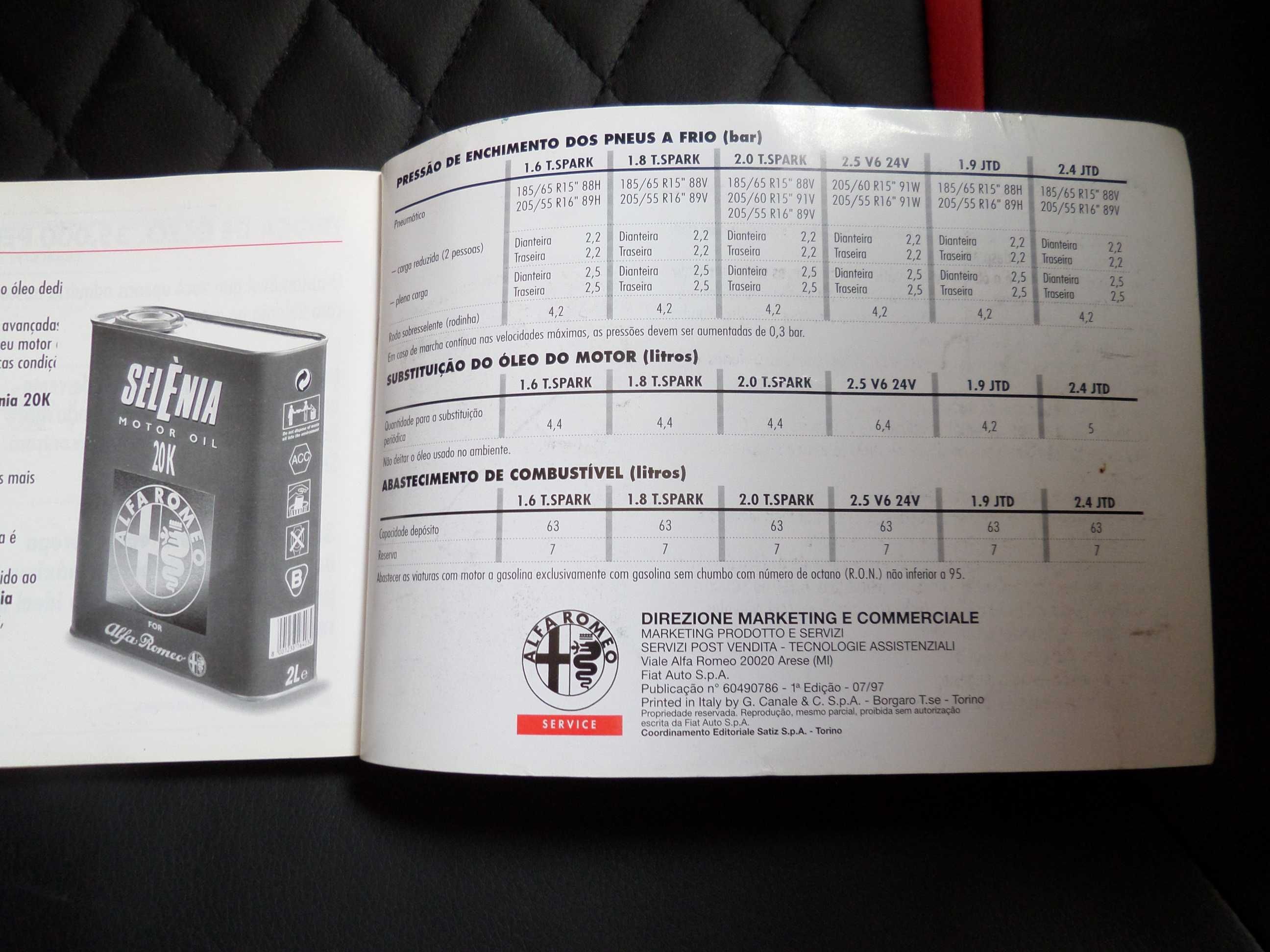 Manual Alfa Romeo 156  +  livro de 'serviço'
