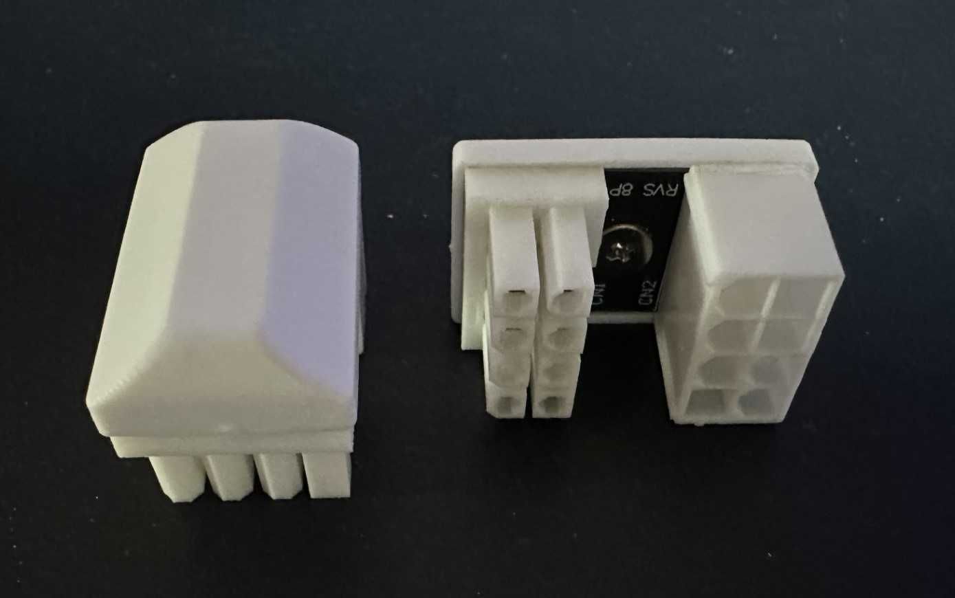 Adaptery wtyczka karty graficznej GPU 8 Pin 180 stopni Biały 2 sztuki