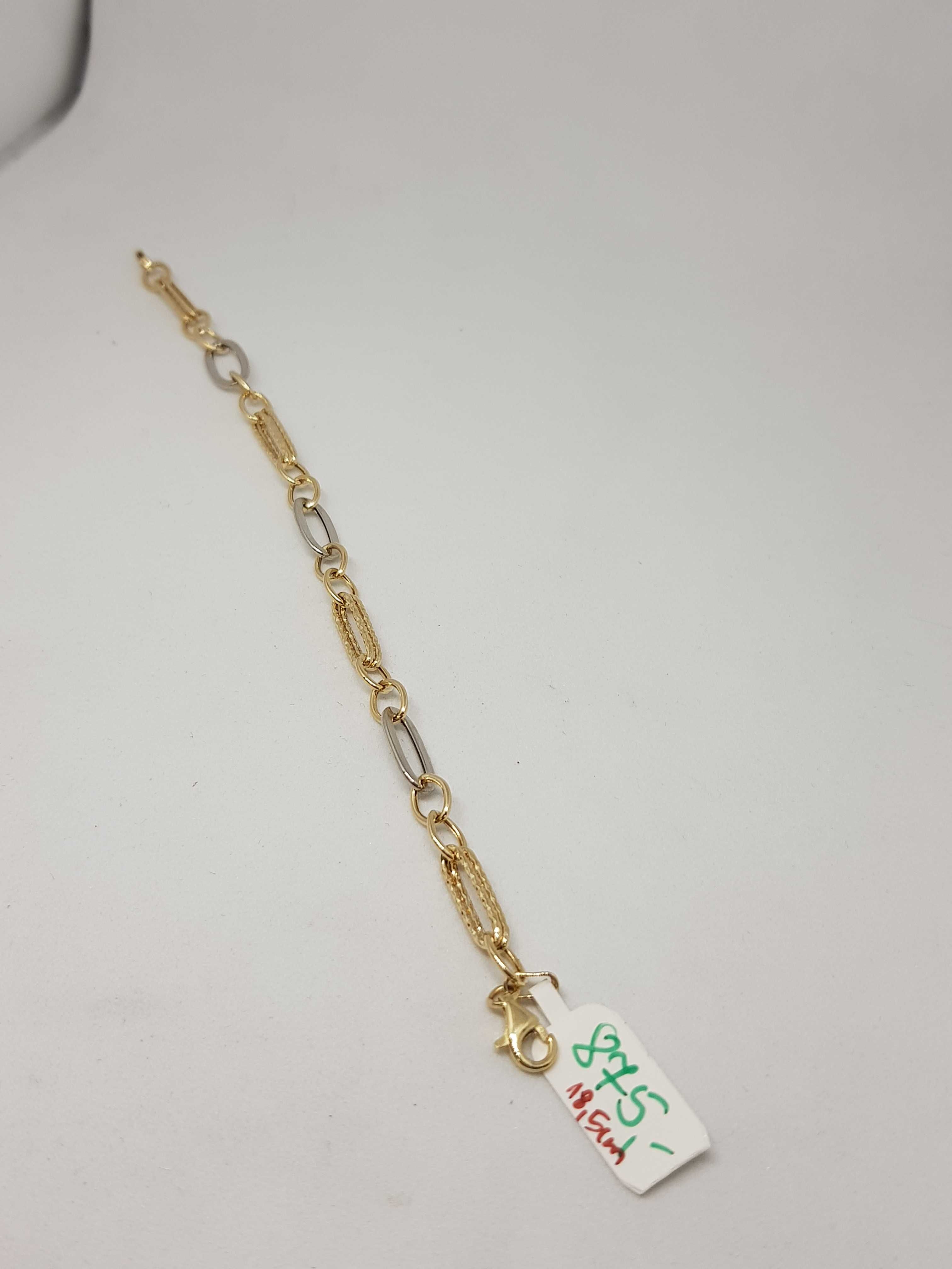Złota damska bransoletka złoto 585 18,50 cm