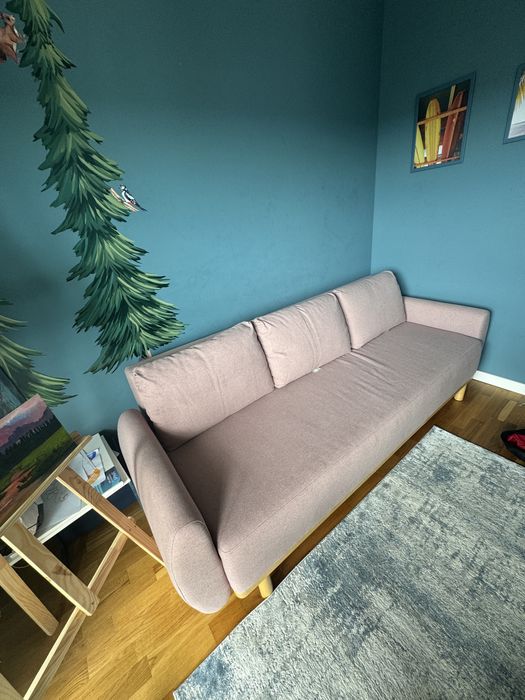 Sofa rozkładana ikea gunnared jasny różowy