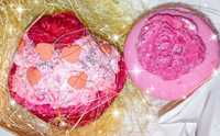 Mydlane ciasteczka z gliceryny o zapachu różanym