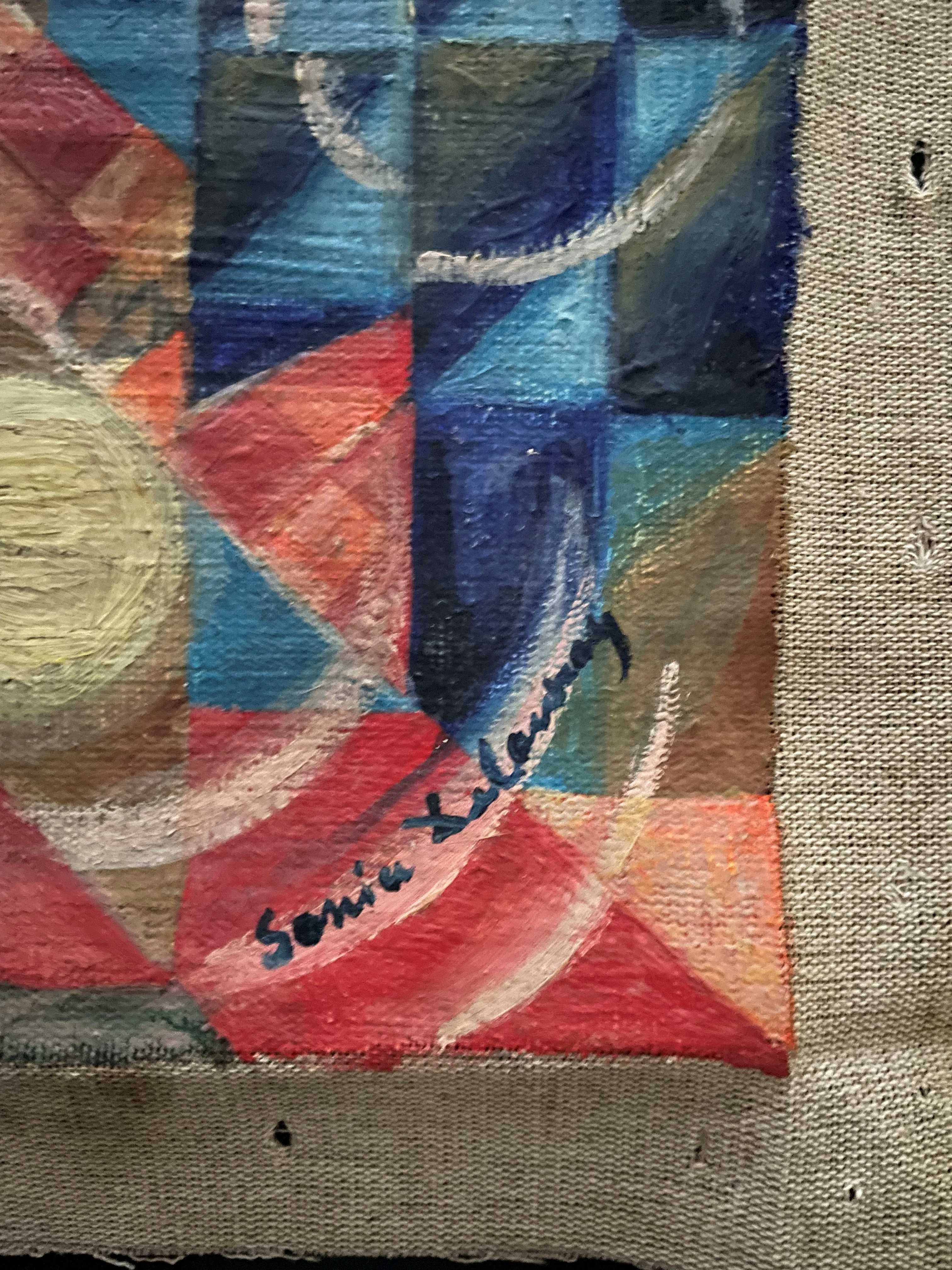 Oleo sobre tela com assinatura "Sonia Delaunay"