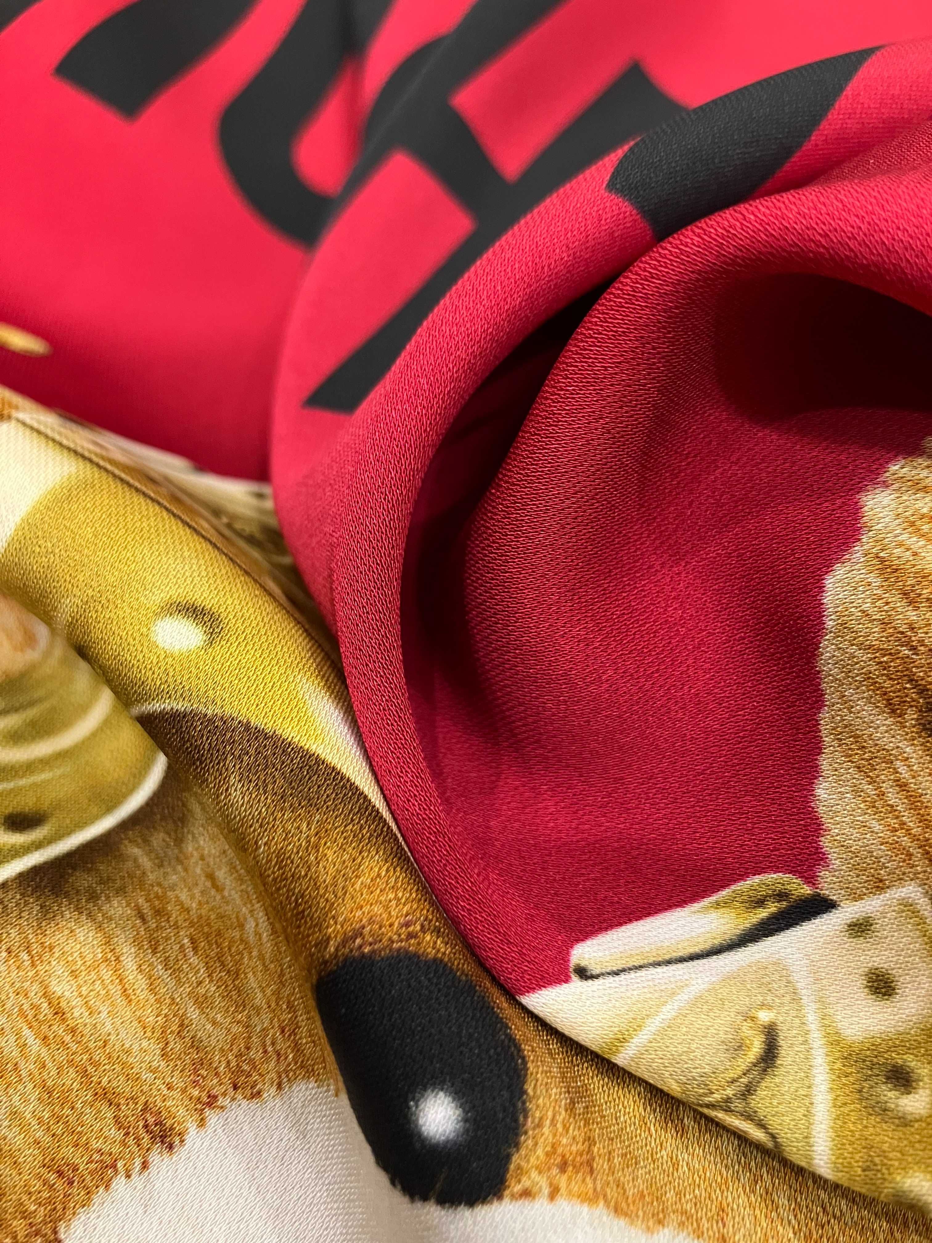 ekskluzywny materiał tkanina wiskoza Moschino Roman Teddy Bear miś