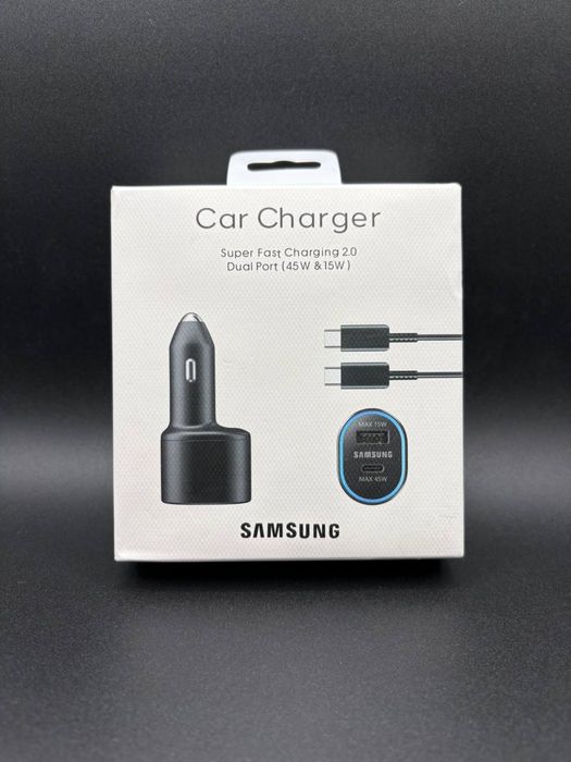 Автомобільний зарядний пристрій Samsung Fast Charging, 60W (45W+15W)
