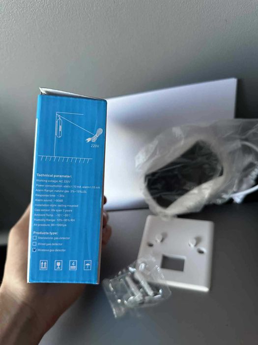 Detektor Alarmowy Wykrywający GAZ ZIEMNY Do Kotłowni/Junkersa itp NOWY