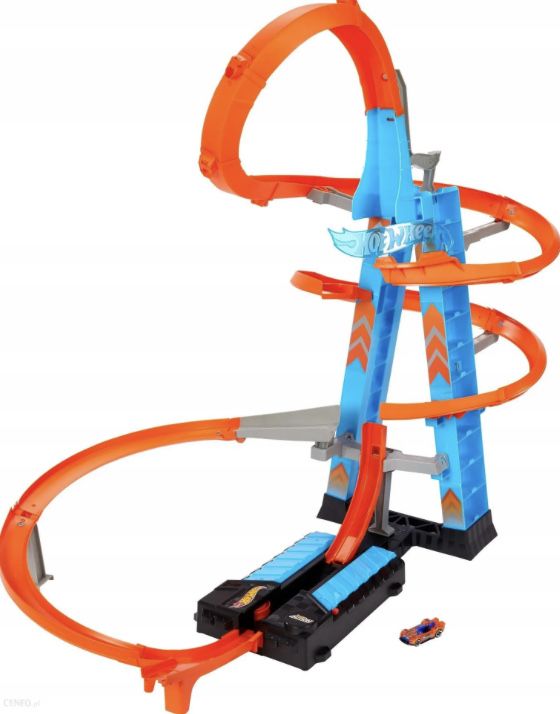 Tor wyścigowy Hot Wheels Sky Crash Tower action