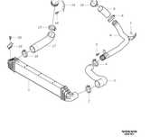VOLVO V40 V40CC lewy waz przewod intercooler 2,0 2,5 31319363