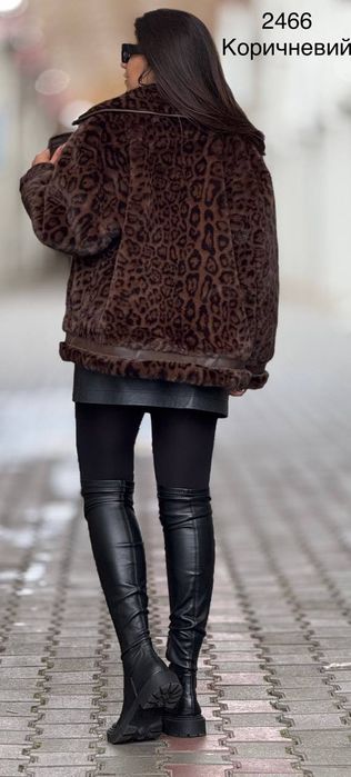 Комбінована жіноча шуба / дублянка