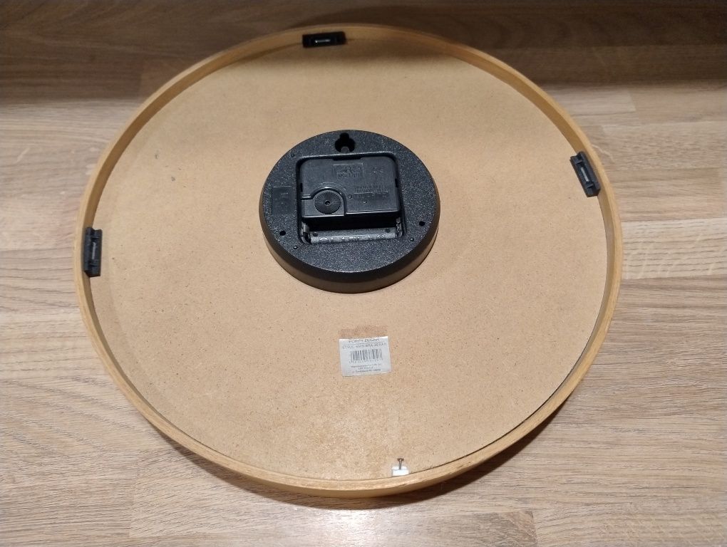 zegar drewniany ścienny nowoczesny czerwony kwiat 31cm