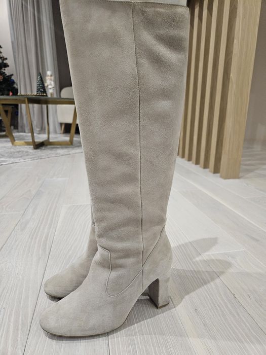 Замшеві чоботи Mango