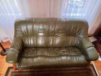 Sofa trzy osobowa ze skóry naturalnej