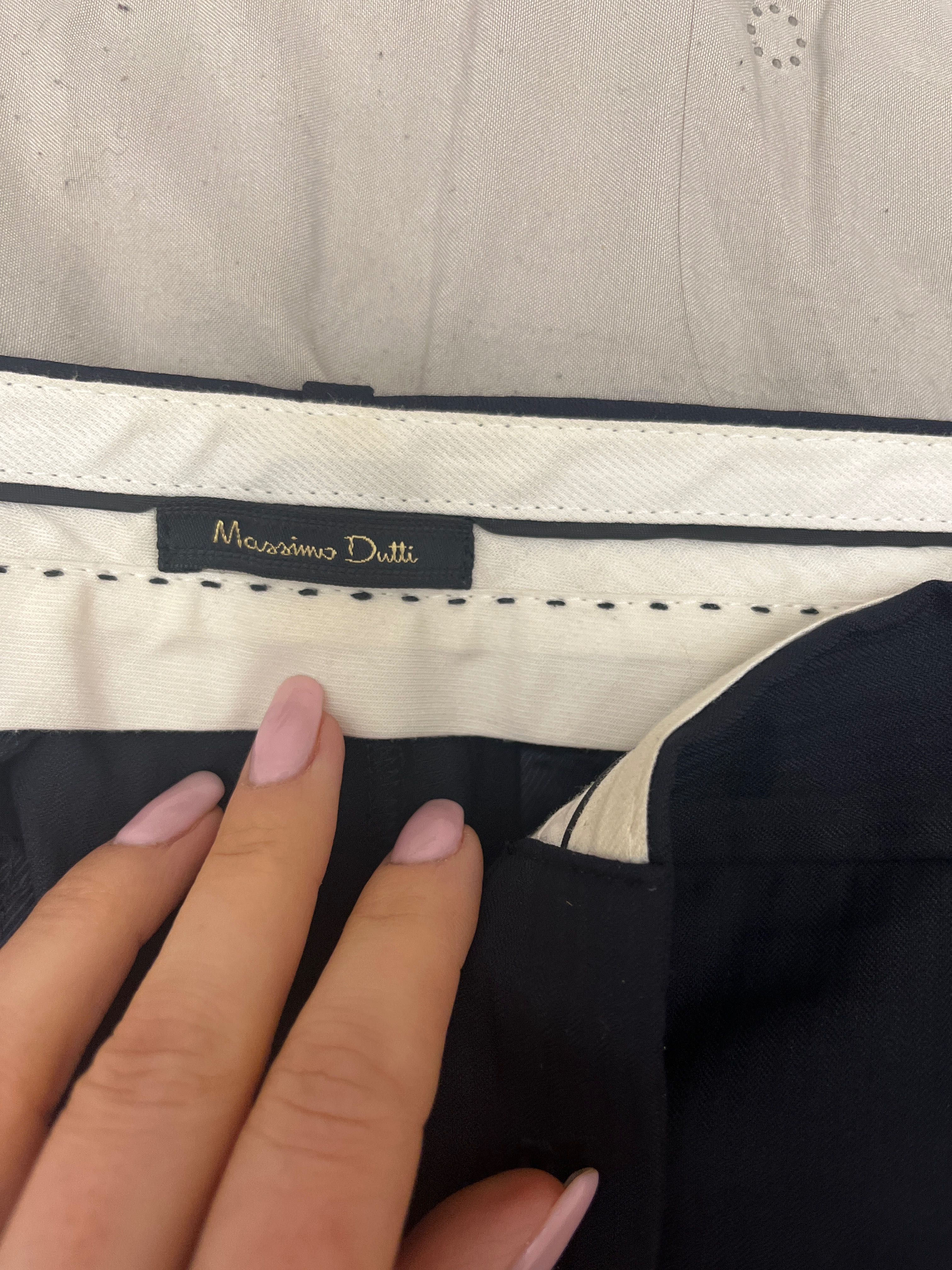 Spodnie garniturowe Massimo Dutti wełna 38