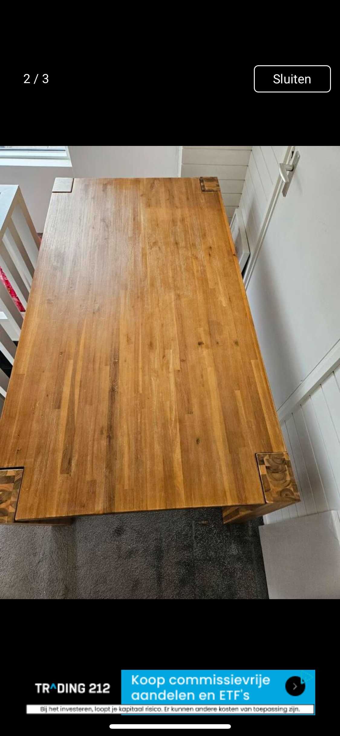Stół z drewna egzotycznego 170x90x77