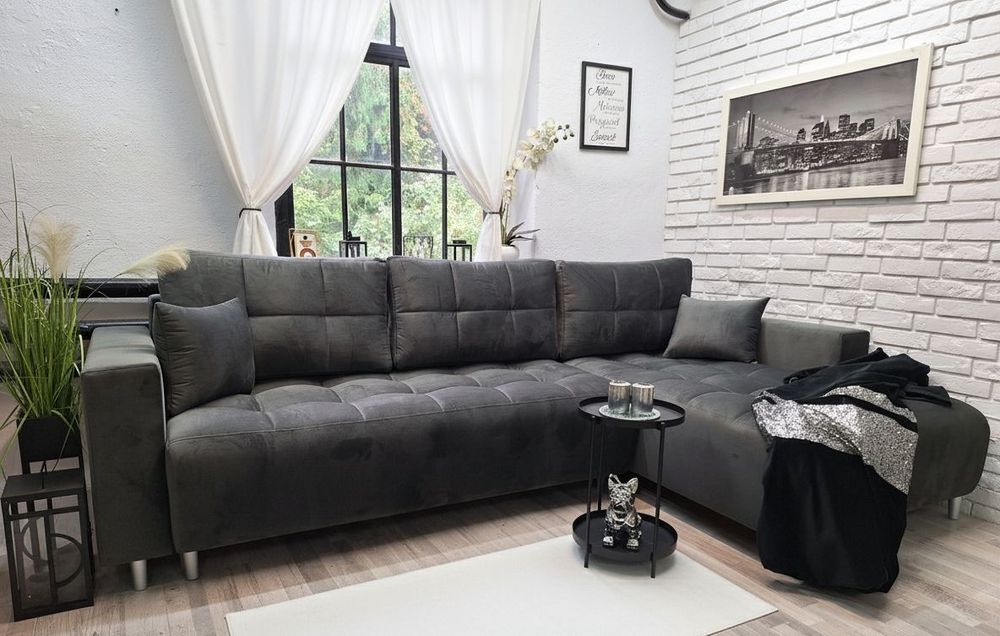 Narożnik Hermes, sprężyny welur