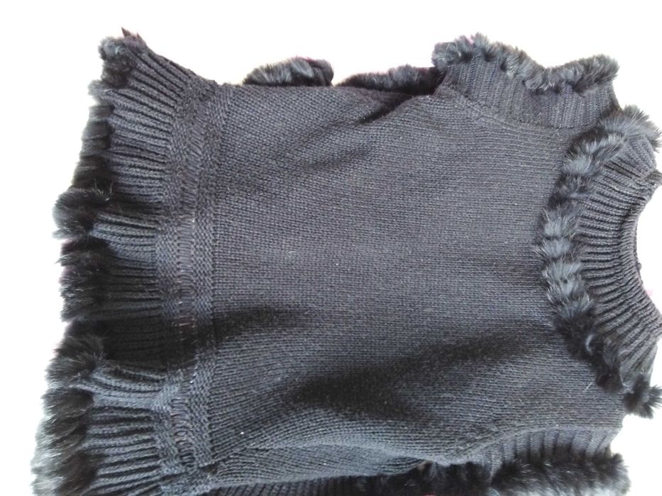 Kamizelka, obszycie z lisa, krolika, futro naturalne, skora naturalna