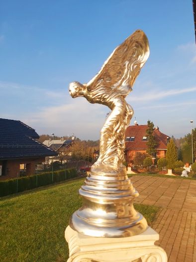 Spirit of Ecstasy H80cm Prestiż Rzeźba z Brązu ze srebrem ROLLS-ROYCE